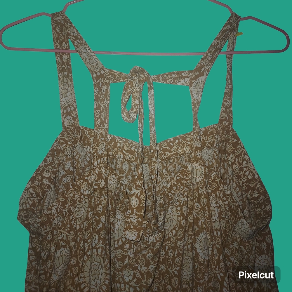 Old Navy Brown Floral Tie-Back Maxi Dress